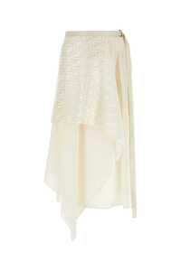 펜디 Ivory silk skirt / FQ7504AJ0Z F1M2A