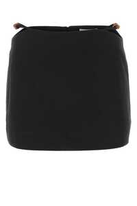 가니 Black cotton miniskirt / F7991 099
