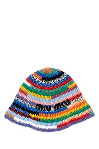 미우미우 Multicolor crochet hat / 5HC3262F46 F0055