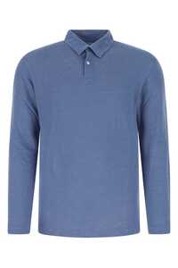HARTFORD Light-blue linen polo shirt / AX86309 05