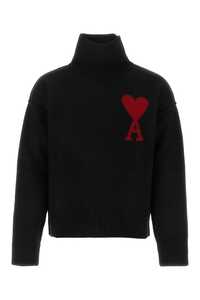 아미 Black wool oversize sweater / BFUKS406018 009