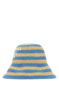 프라다 Embroidered raffia hat / 1HC2642D1N F0O8A