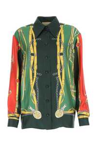 구찌 Embroidered silk shirt / 727795ZALPU 3010