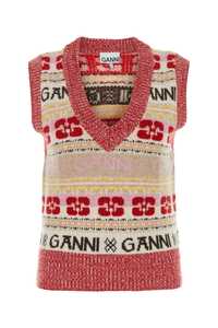 가니 Embroidered wool blend vest / K1902 999