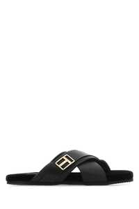 톰포드 Black leather slippers / J1370TLCL240 U9000