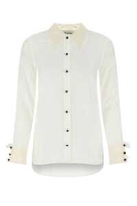 생로랑 White cotton blend shirt / 661141Y3D31 9601
