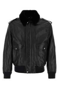 프라다 Black leather jacket / UPW472S23213C2 F0002