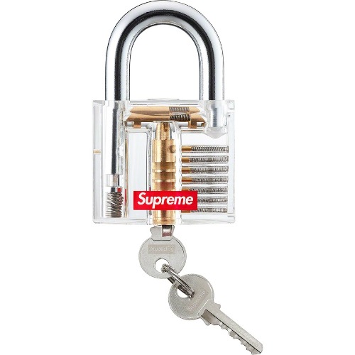 슈프림 트랜스페어런트 자물쇠 20SS Supreme Transparent Lock Clear