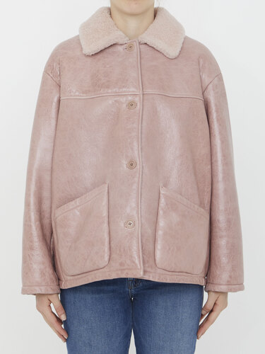 SALVATORE SANTORO Pink leather jacket 45016