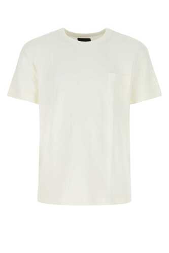 HOWLIN White cotton t-shirt / BELGIANWAFFLET ECRU