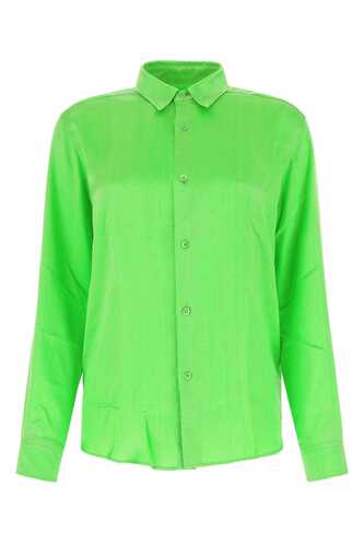 아미 Fluo green satin shirt / FSH080248 300