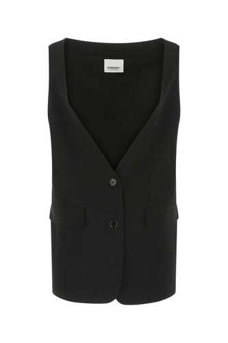 버버리 Black silk oversize vest / 8054503 A1189