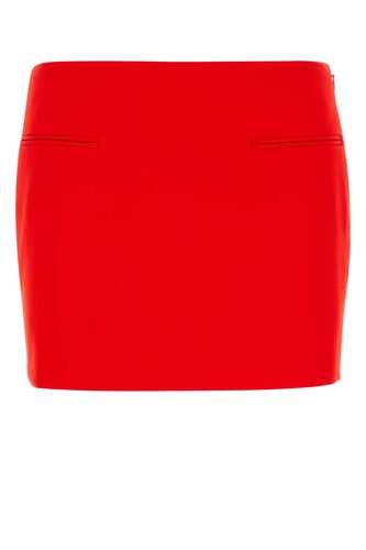 페라가모 Red wool mini skirt / 13C481761887 ROSSO
