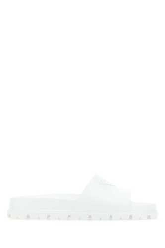 프라다 White rubber slippers / 2X30853LKV F0009