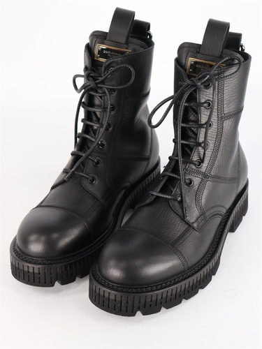 DOLCE&amp;GABBANA Black Laced Up boot A60380
