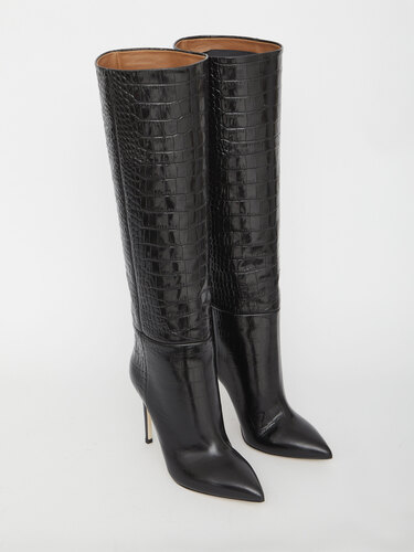 PARIS TEXAS Black leather boots PX133