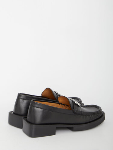 GANNI Black leather loafers S2124