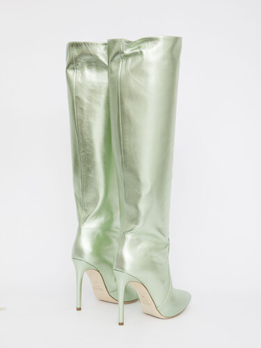 PARIS TEXAS Green leather boots PX501