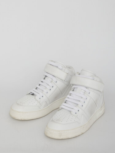 SAINT LAURENT Lax sneakers in washed-out effect leather 757318