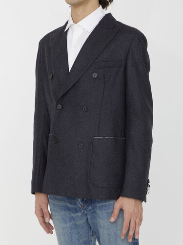 토넬로 Anthracite flannel jacket L6GW050