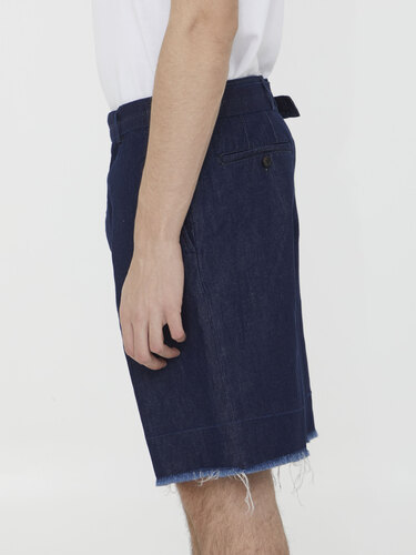 랑방 Blue denim bermuda shorts RM-TR0205-D060-E23