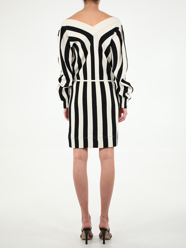 보테가베네타 Stretch striped dress 686775