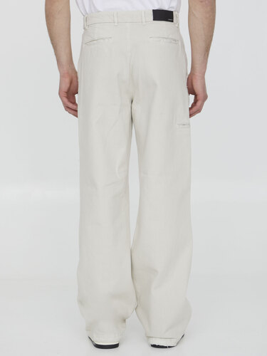 아미리 Cream-colored denim jeans PS23MAW033