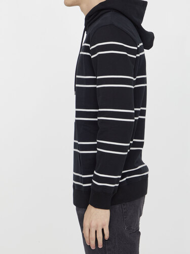생로랑 Striped cotton hoodie 759979Y37IZ