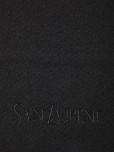 SAINT LAURENT Black cashmere scarf 7489593Y201