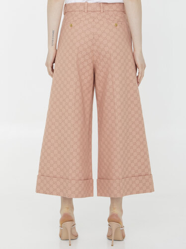 구찌 GG cotton fabric trousers 744866