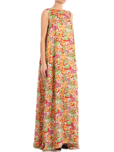 PLAN C Floral Print Maxi Dress ABCAB06LN0