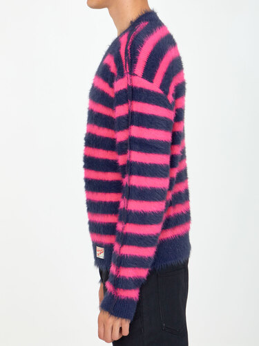 ANDERSSON BELL Blue and fuchsia striped jumper ATB800U
