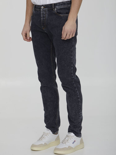 발망 Black denim jeans AH1MG000DD10