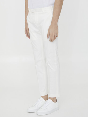 PT TORINO White cotton trousers COASX0Z00FWD