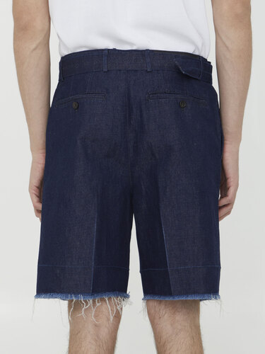 랑방 Blue denim bermuda shorts RM-TR0205-D060-E23