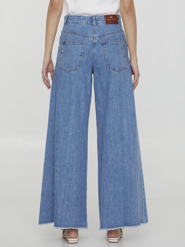 에트로 Cotton denim palazzo jeans 12501