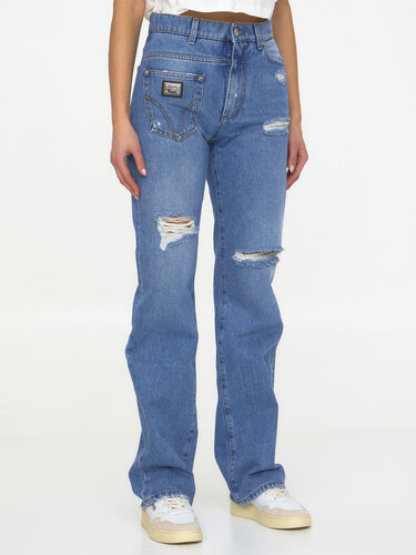 DOLCE&amp;GABBANA Patchwork denim jeans FTCS5D