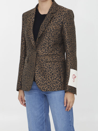 골든구스 Leopard-print jacket GWP01059