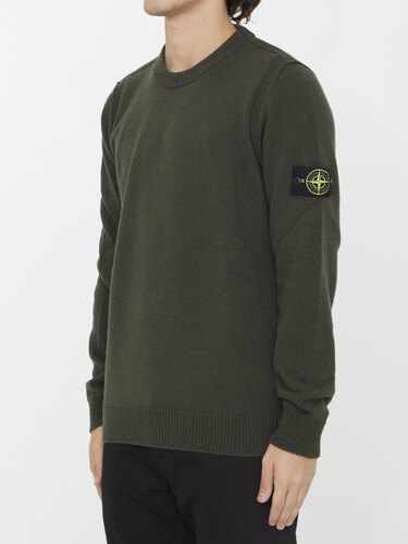 스톤아일랜드 Compass patch fine-knit sweatshirt 7915508A3