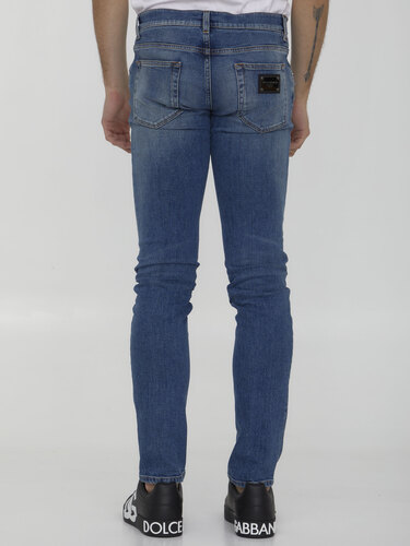DOLCE&amp;GABBANA Light-blue denim jeans GY07LD