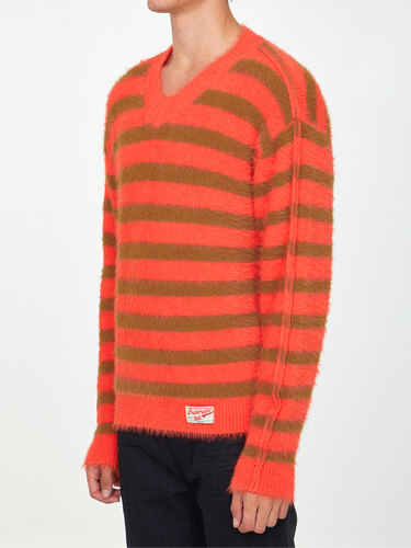 ANDERSSON BELL Orange and beige striped jumper ATB800U