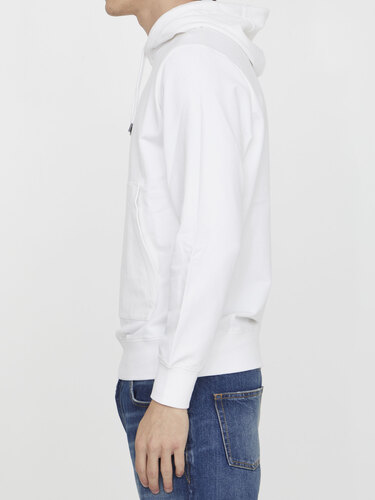CP컴퍼니 White cotton hoodie 15CLSS366A
