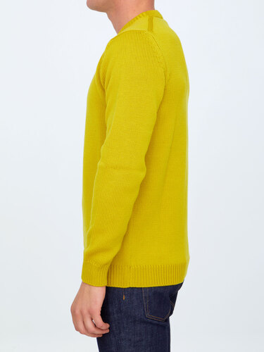 ROBERTO COLLINA Yellow merino wool sweater 02001