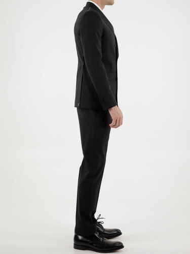 토넬로 Black wool two-piece suit 01AD4R0X