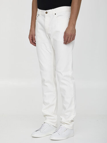 생로랑 White slim jeans 597052YR888