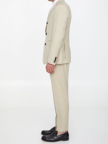 토넬로 Sand-colored wool two-piece suit 01AI3R0X