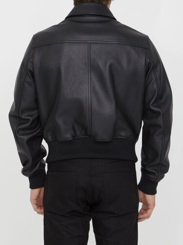 아미리 Black leather jacket UJK008