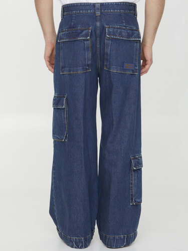 구찌 Cargo jeans in denim 774082