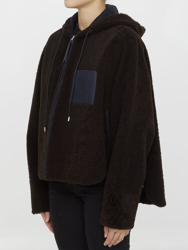 로에베 Hooded jacket in shearling S359Y19L84