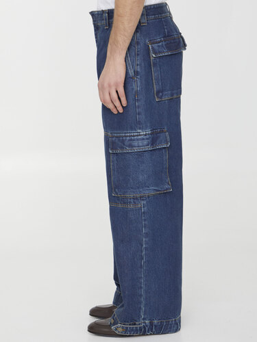 구찌 Cargo jeans in denim 774082